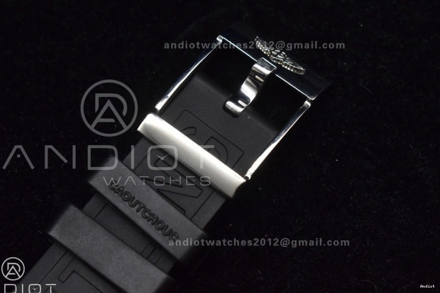 Black On TF A2824 1:1 Best Superocean Bezel Strap Rubber Automatic Black Orange 44 Dial Edition 0421